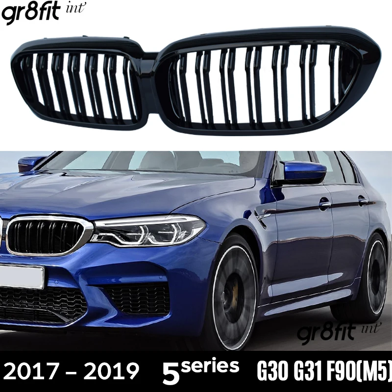 

Сменная Решетка переднего бампера, 1 шт., решетка для BMW 5 серии 2017 - 2019 (Pre-LCI) G30 Sedan G31 Wagon F90 M5 528i 530i 535i 540i