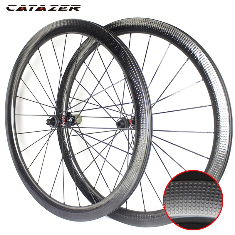700C 45mm Tubelss Tubular Dimpled Carbon Road Disc Brake Wheel Gravel Wheelset Cyclocross Wheels CX Wheel