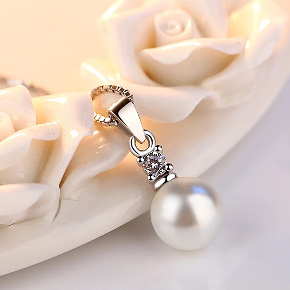 

Pearl Necklace For Women Female Necklaces 925 Stamp Korean Fashion Luxury Quality Fine Jewelry 2022 Trend Free Shipping
