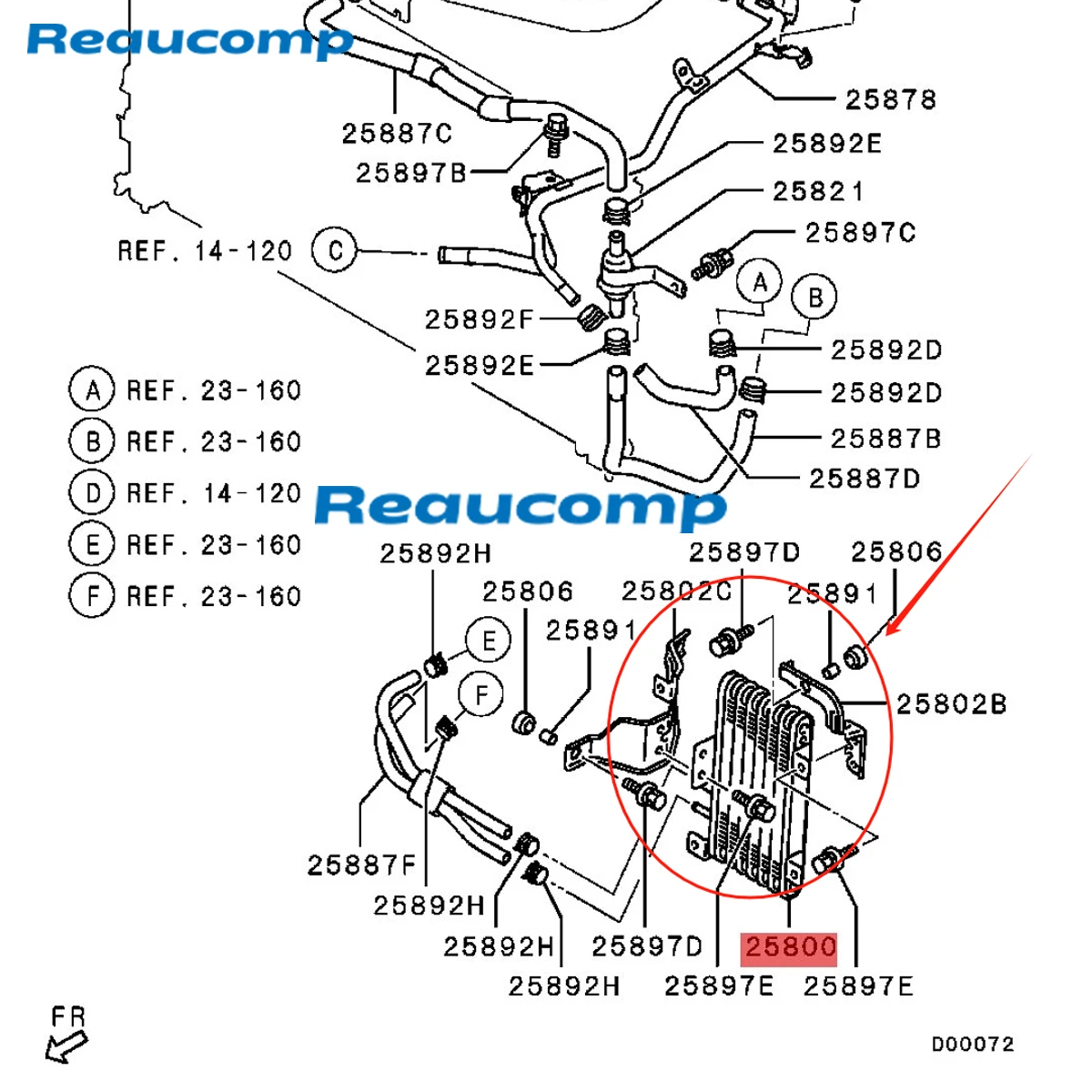 2920A103 алюминиевый масляный радиатор коробка передач для Mitsubishi ASX GA2W GA5W GA9W Lancer CX CY