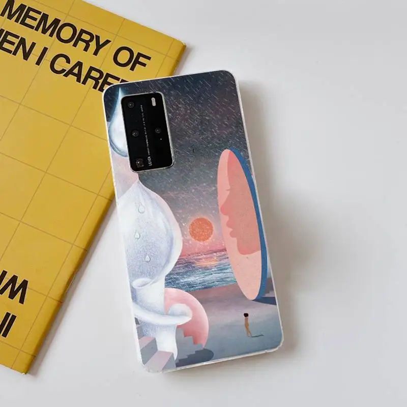 Rene Magritte Phone Case for Samsung S21 A10 for Redmi Note 7 9 for Huawei P30Pro Honor 8X 10i cover