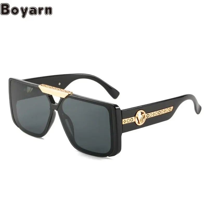 

Boyarn New Large Frame All-in-one Men's And Women's Sunglasses Steampunk Personality Trend Large Box Sunglasses