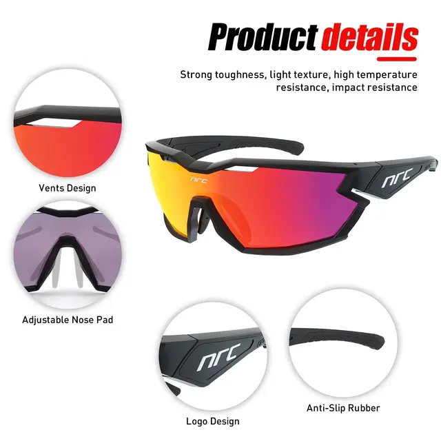 NRC New Arrived X2 Cycling Glasses Man Mountain Bike Bicycle Sport Cycling Sunglasses MTB Cycling Eyewear Woman For Travel 5