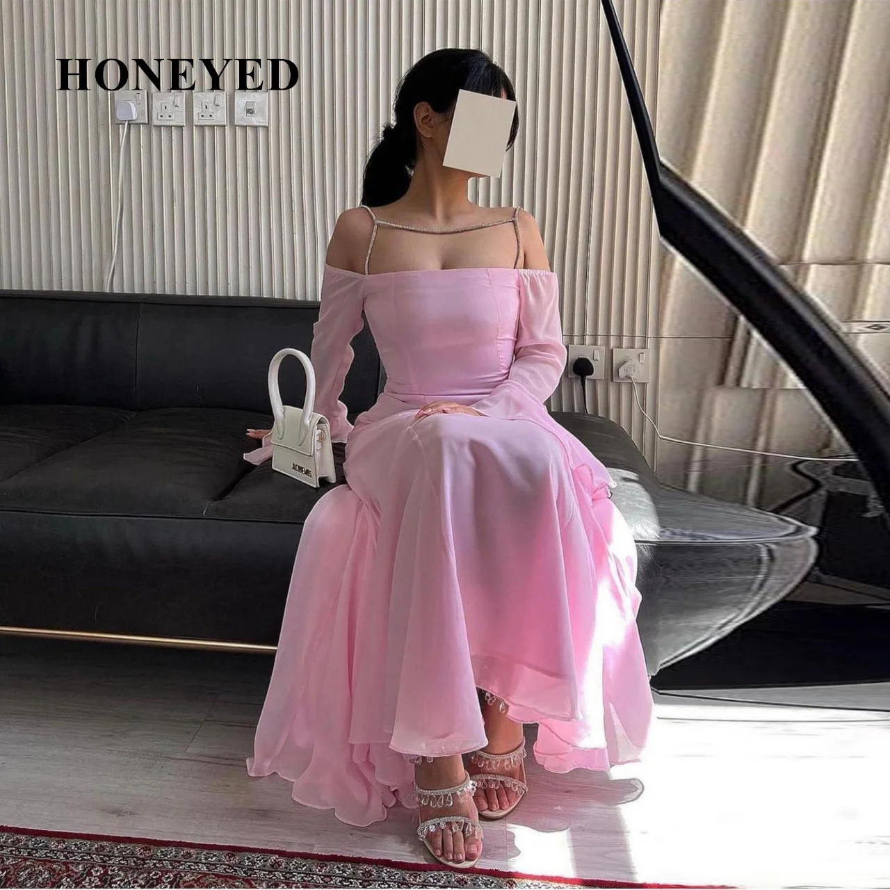 

Новинка 2023 розовые платья Honeyed для выпускного вечера с юбкой-годе элегантное официальное вечернее платье Дубая женское платье для вечеринки