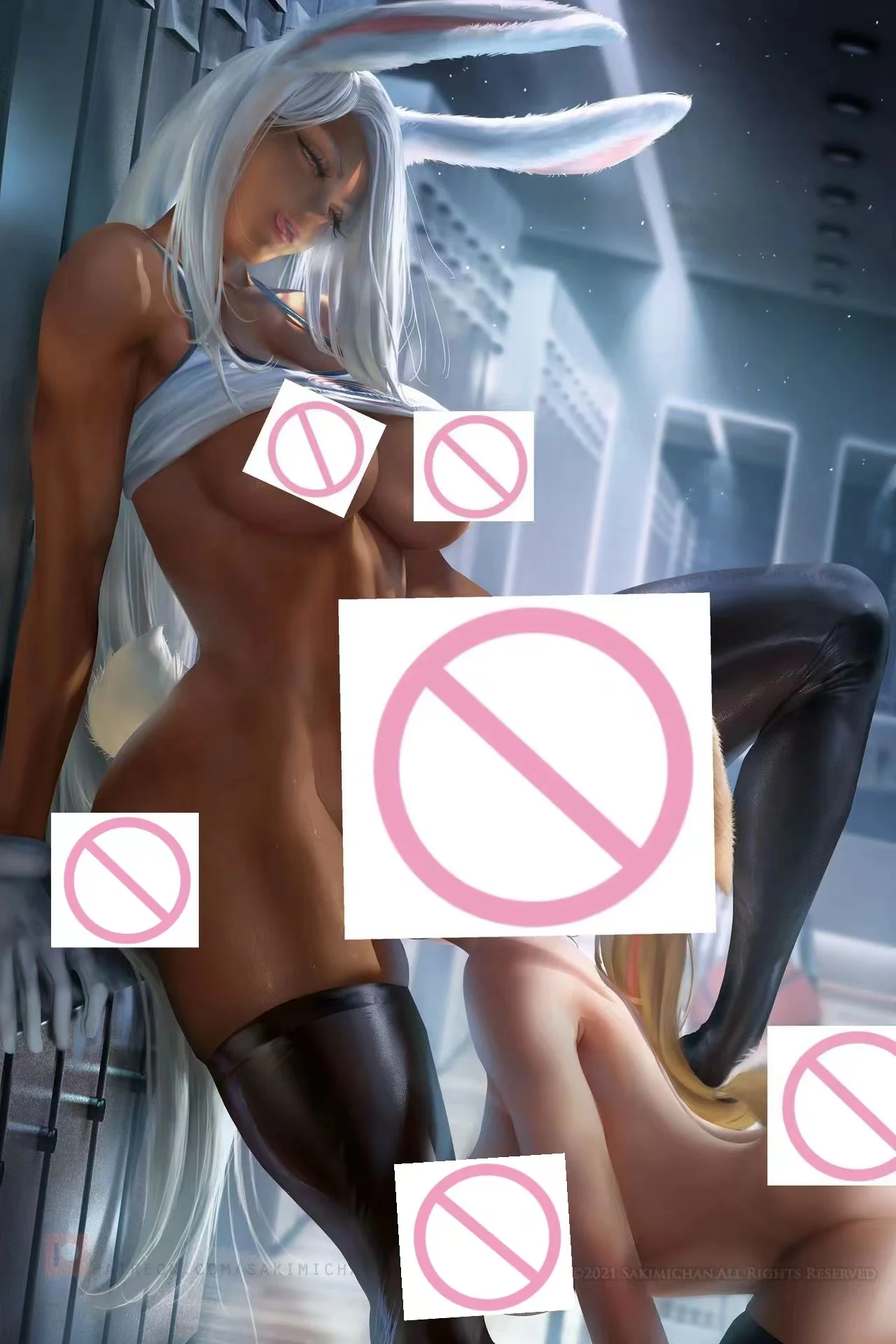 Miruko &amp Space Jam Bunny Lola мой герой Академия Hottie Аниме Сексуальная Девушка Печать холст