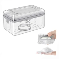 2 in 1 portable soap dish soap dispenser with roller and drain holessoap holder foaming soap bar box for kitchen bathroom