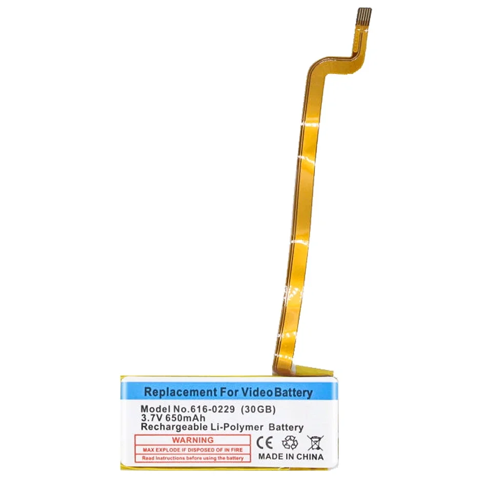 616-0229 Сменный аккумулятор емкостью 650 мАч для Apple iPod classic gen 6 7 80 ГБ 120 тонкий 160 5/5 5