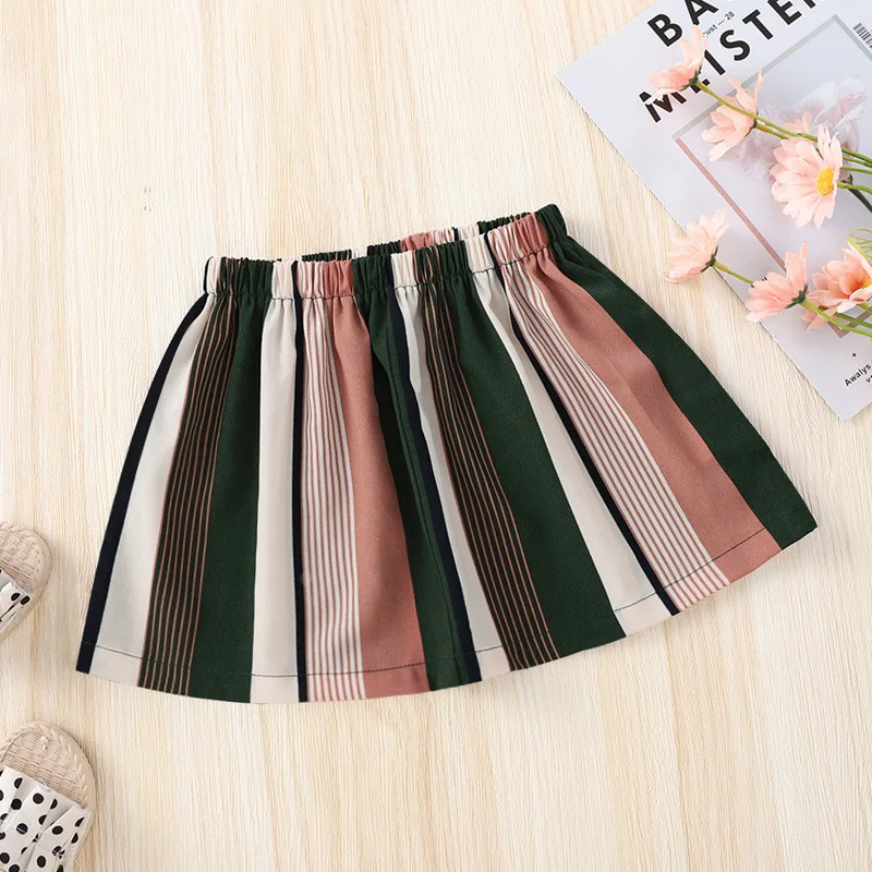 

Весна-Осень 2022, летние танцевальные юбки принцессы для девочек, Разноцветные полосатые Детские балетные юбки-пачки для малышей