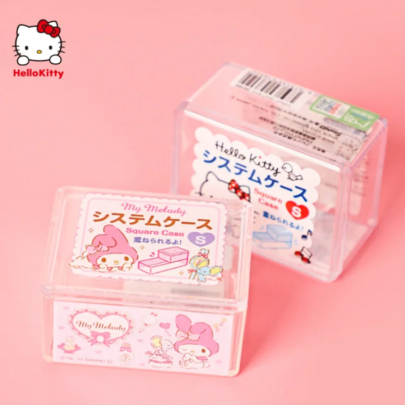 

Sanrio Anime Hello Kitty Storage Box Cover Cute Cartoon My Melody Desktop Item Sorting Box Dust Proof Jewelry Box Holiday Gift