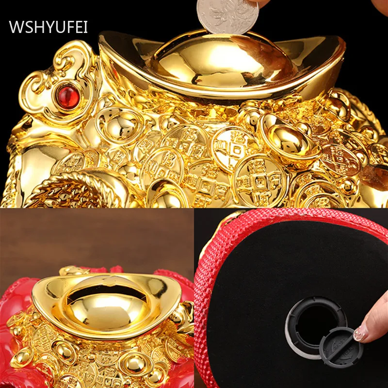 Золотая полимерная Копилка в стиле ретро для денег домашний декор гостиной