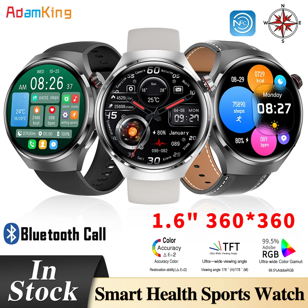 

Смарт-часы 4 PRO, 2023 дюйма, GPS, Bluetooth, пульсометр, ЭКГ, ФПГ