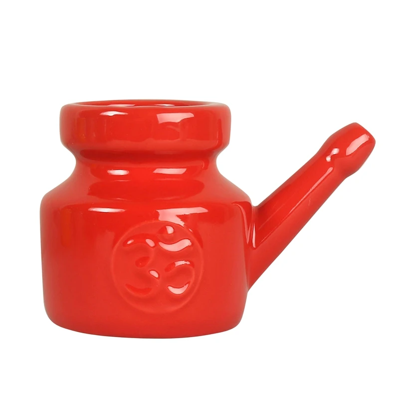 

SANQ 350Ml Ceramic Neti Pot Nose Cleaning Pot Durable Leakproof Spout Pot For Nasal Rinsing Nose Washing Men Women
