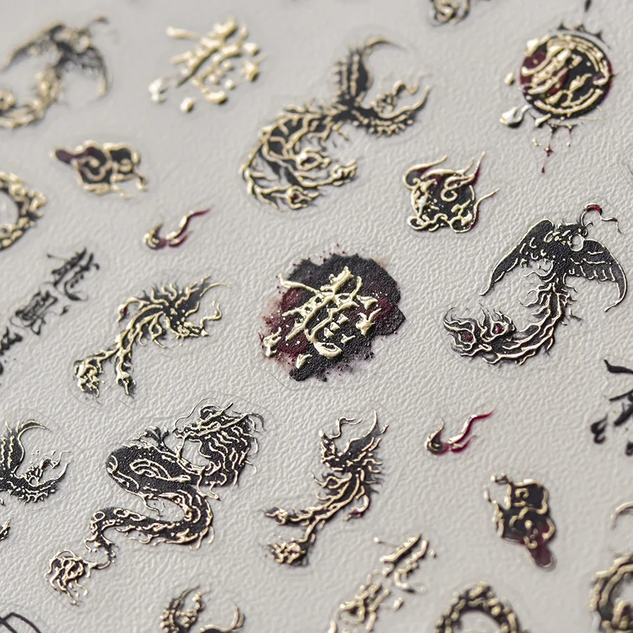 Ретро темный черный Феникс Китайский Лебедь Роза дракон искусственная мягкая