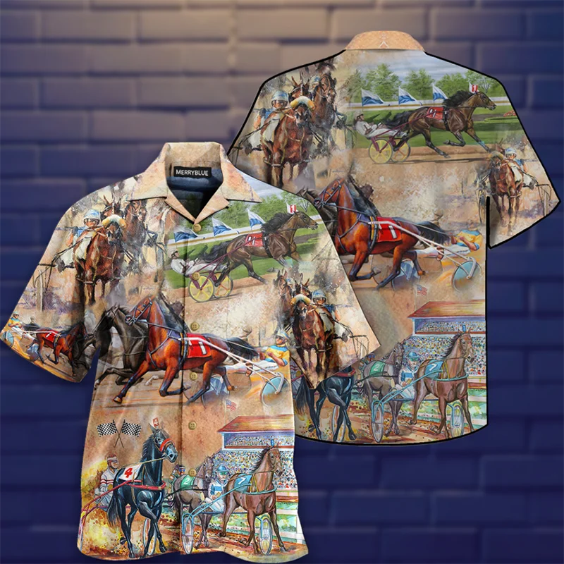 

2022 Loose Breathable 3d Print Trendy Cool Fashion Hawaiian Shirts Beach Party Tops Short Sleeves Summer Men's Shirts