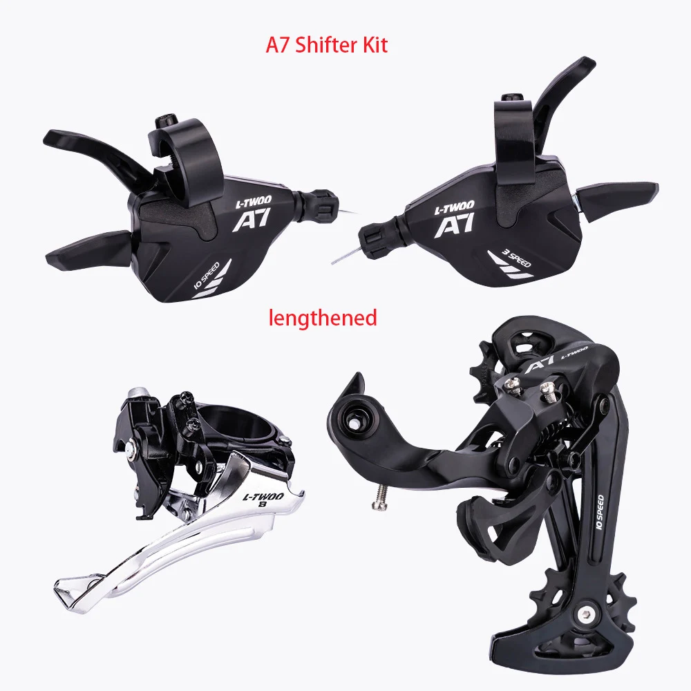 

L-TWOO A7 Transmission Set Bike Derailleur Front Dial 10 30 Speed Switcher Mountain Bicycle Shifter Kit Speed Converter