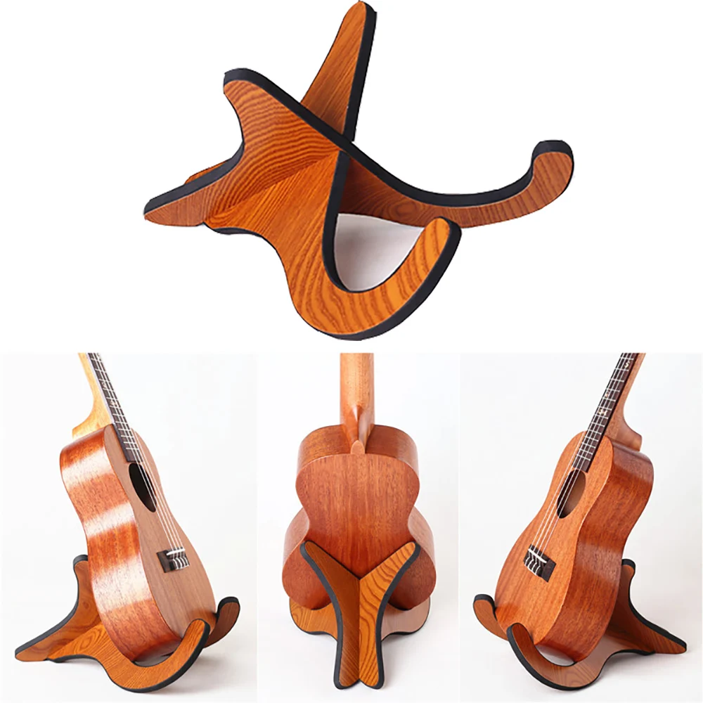 

Ukulele Stand guitars Ukulele Violin Holder Stand Mount Floor Wooden Foldable Holder Collapsible Vertical Display Stand Rack