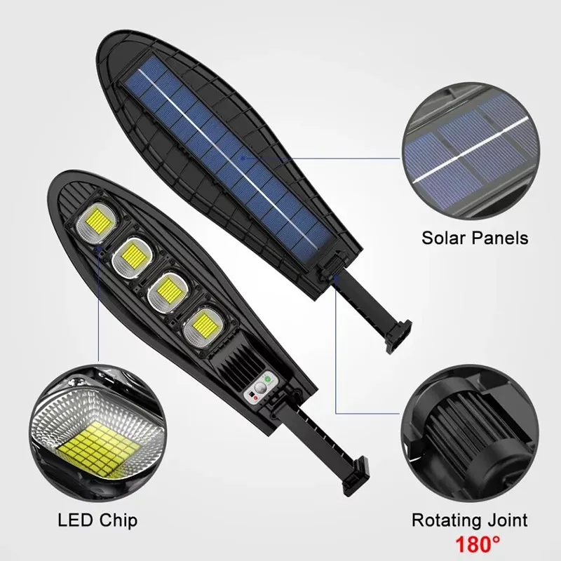 

168LED Solar Led Lights Outdoor 10000W Street Powerful Yard 3 Modes Waterproof Garden with Motion Sensor Lamps