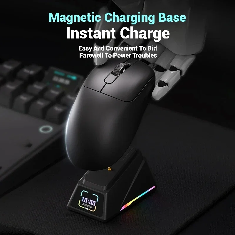 Трехрежимная беспроводная игровая мышь AJAZZ AJ179 PRO PAW3950 8000 Гц 58 г легкая магнитная
