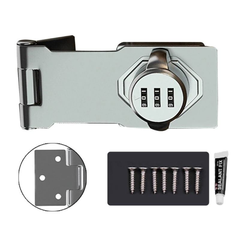 

Password Rotary Hasp Locks Punch Free Cabinet Door Password Lock Anti-theft Lock DropShipping