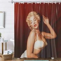 marilyn monroe shower curtain waterproof bathroom curtain fabric shower sets drop shipping 1pc custom