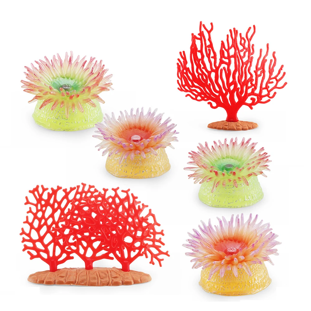 

Искусственные искусственные экшн-фигурки, Детские анемоновые фигурки, подарок для детей, аквариумные Коралловые украшения