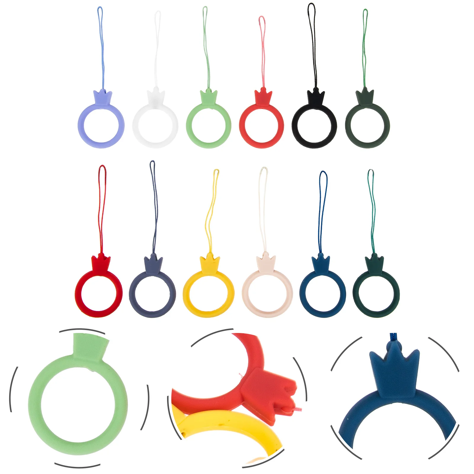 

Strap Lanyard Ring Cell Silicone Finger Holder Hanging Charm Cellphone Grip String Mobile Chainhandkeyrope Pendantpurse Lost