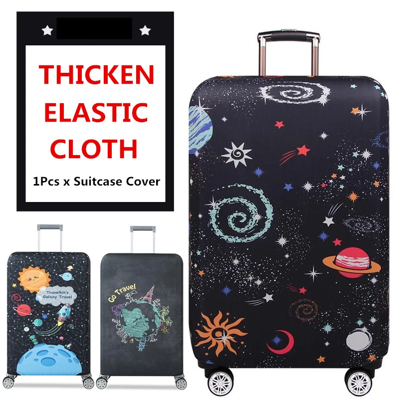 18-22inch New World Map Printed Thicker Travel Luggage Protective Cover Suitcase Case Travel Accessorie Baggag Elastic Supplies