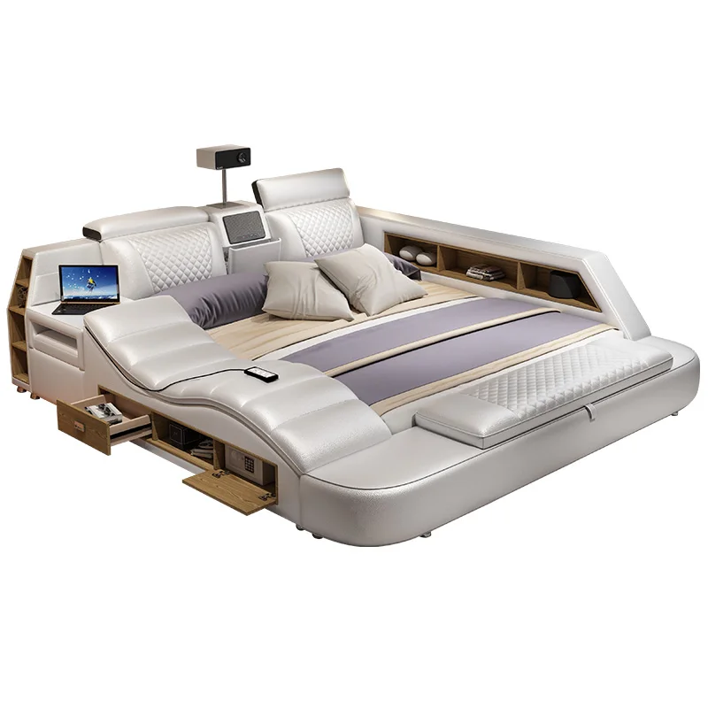 Подголовник деревянная двуспальная кровать King Nordic Ящики Twin Queen