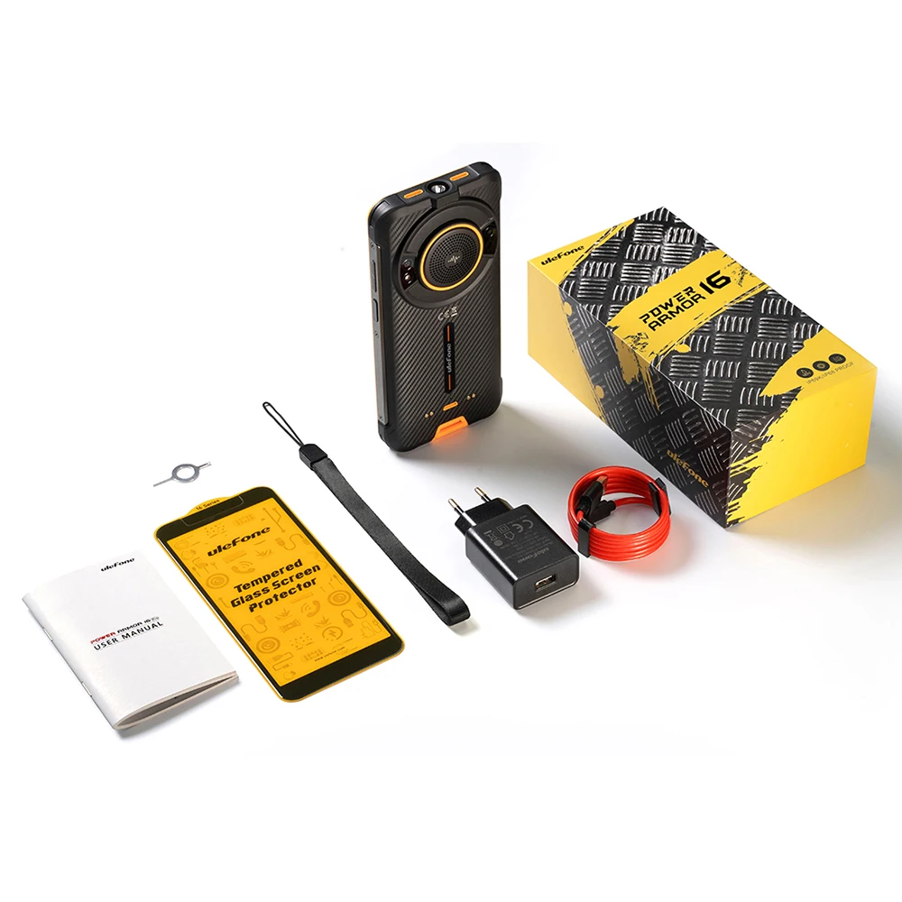 Global Ulefone Power Armor 16 Pro Android 12 NFC Rugged Phone  Rugged Waterproof 4GB 64GB  Smartphone 9600mAh 2.4G/5G WiFi