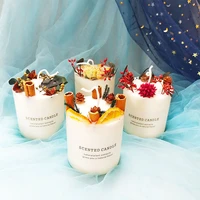 creative dried flowers pillar candles scented household emergency candles nice gifts beautiful home decor romantic party candles