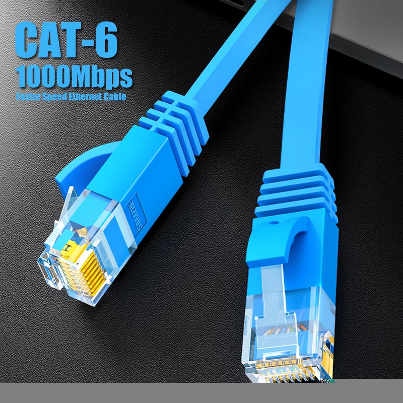 

B369 Samzhe CAT6 Platte Ethernetkabel RJ45 Lan Kabel Netwerken Ethernet Patch Cord Kat 6 Netwerk Kabel Voor Computer Router