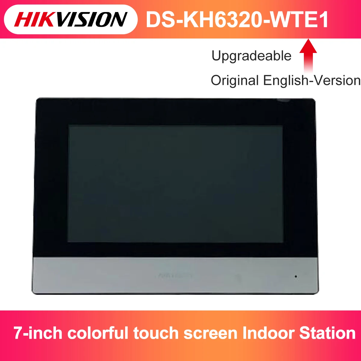 

Hikvision 7Inch Colorful Touch Screen IP-Based POE Indoor Station DS-KH6320-WTE1