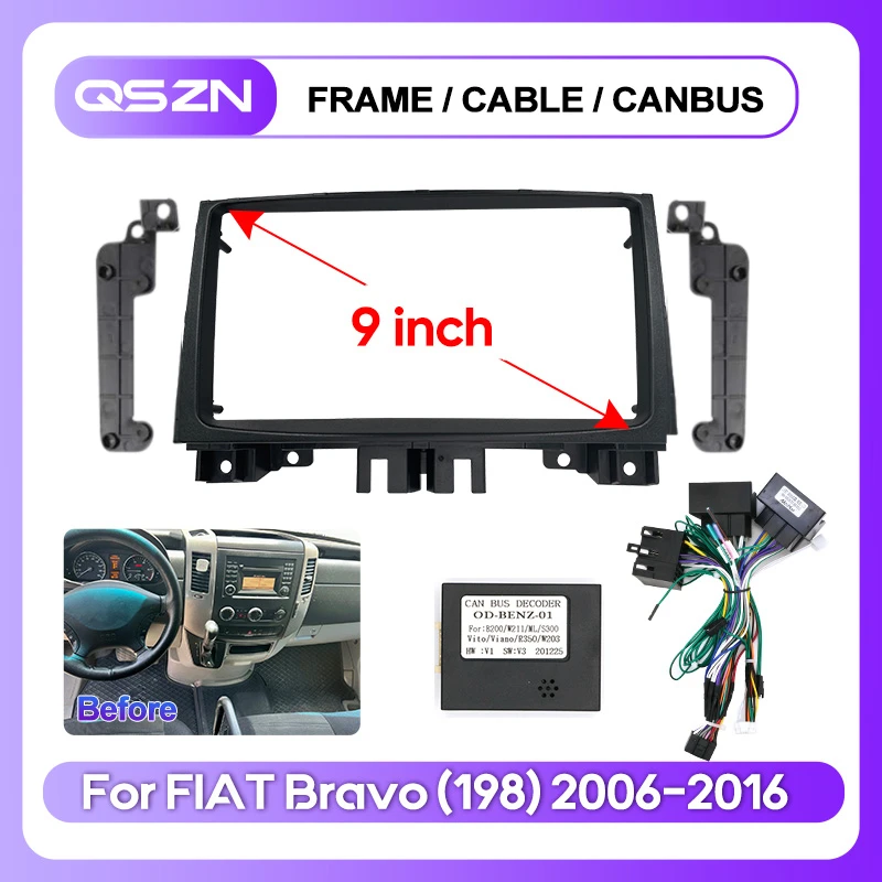 9-дюймовый автомобильный радиоприемник DVD-рамка для BENZ Sprinter/VOLKSWAGEN CRAFTER 2006-2016