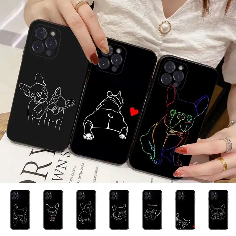 

French Bulldog Phone Case for iPhone 11 12 13 mini pro XS MAX 8 7 6 6S Plus X 5S SE 2020 XR case