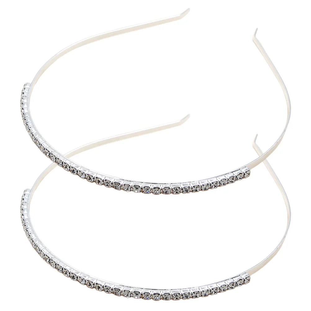 

Headband Hair Band Hoops Crystal Headpieces Headbands Delicate Rhinestone Decorative Resistant Wear Hairband Diamond Girlcrown