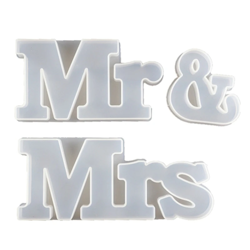 

MR & MRS форма для эпоксидной смолы формы с надписью в виде надписи для свадебной вечеринки, домашние украшения, декор для стола, искусство «сде...