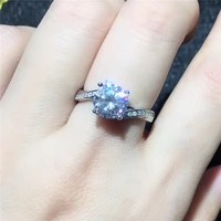 meibapj vvs1 d color moissanite diamond classic ring for women real 925 sterling silver charm fine wedding jewelry