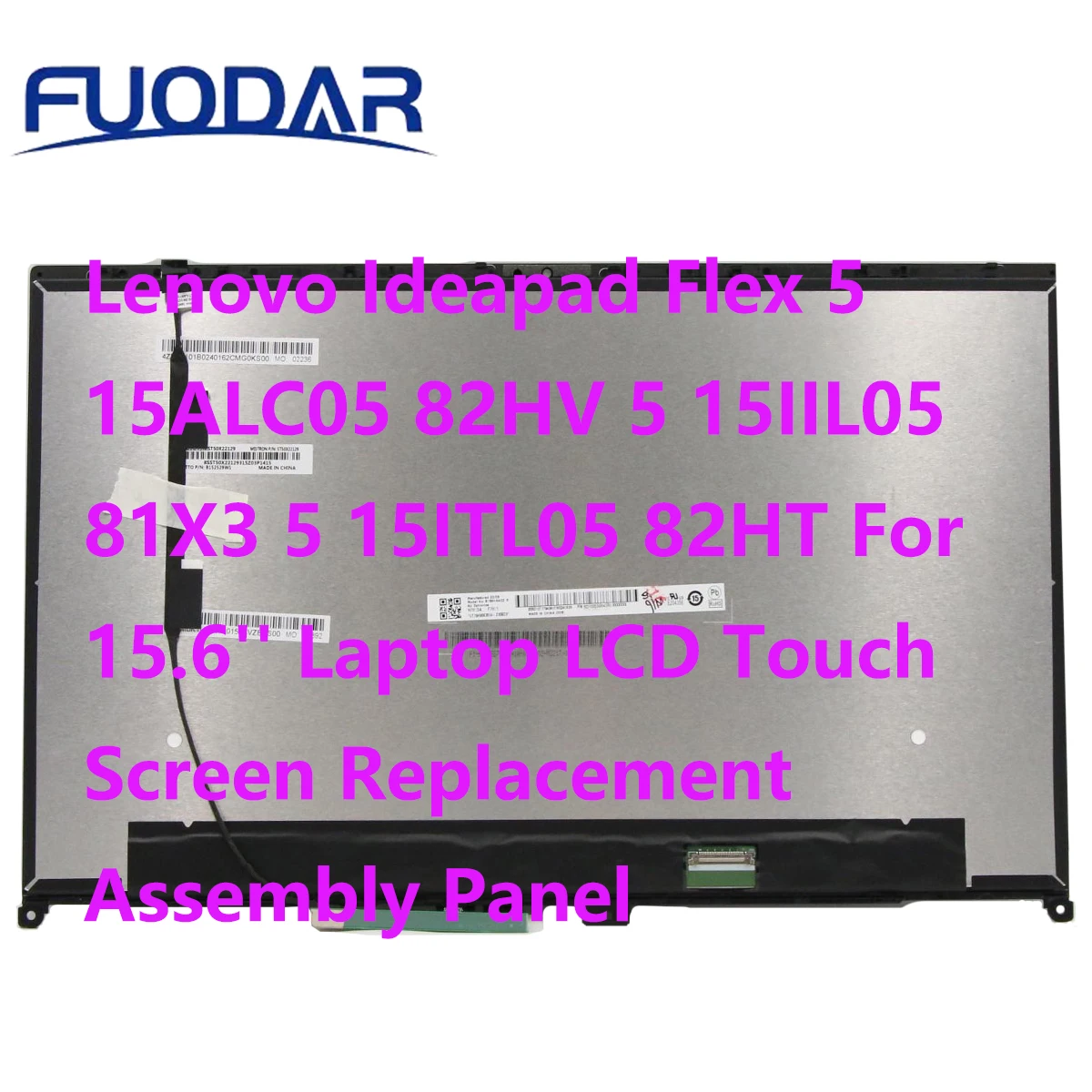 

Lenovo Ideapad Flex 5 15ALC05 82HV 5 15IIL05 81X3 5 15ITL05 82HT для 15,6-дюймового ноутбука, сенсорный ЖК-экран, сменная панель в сборе