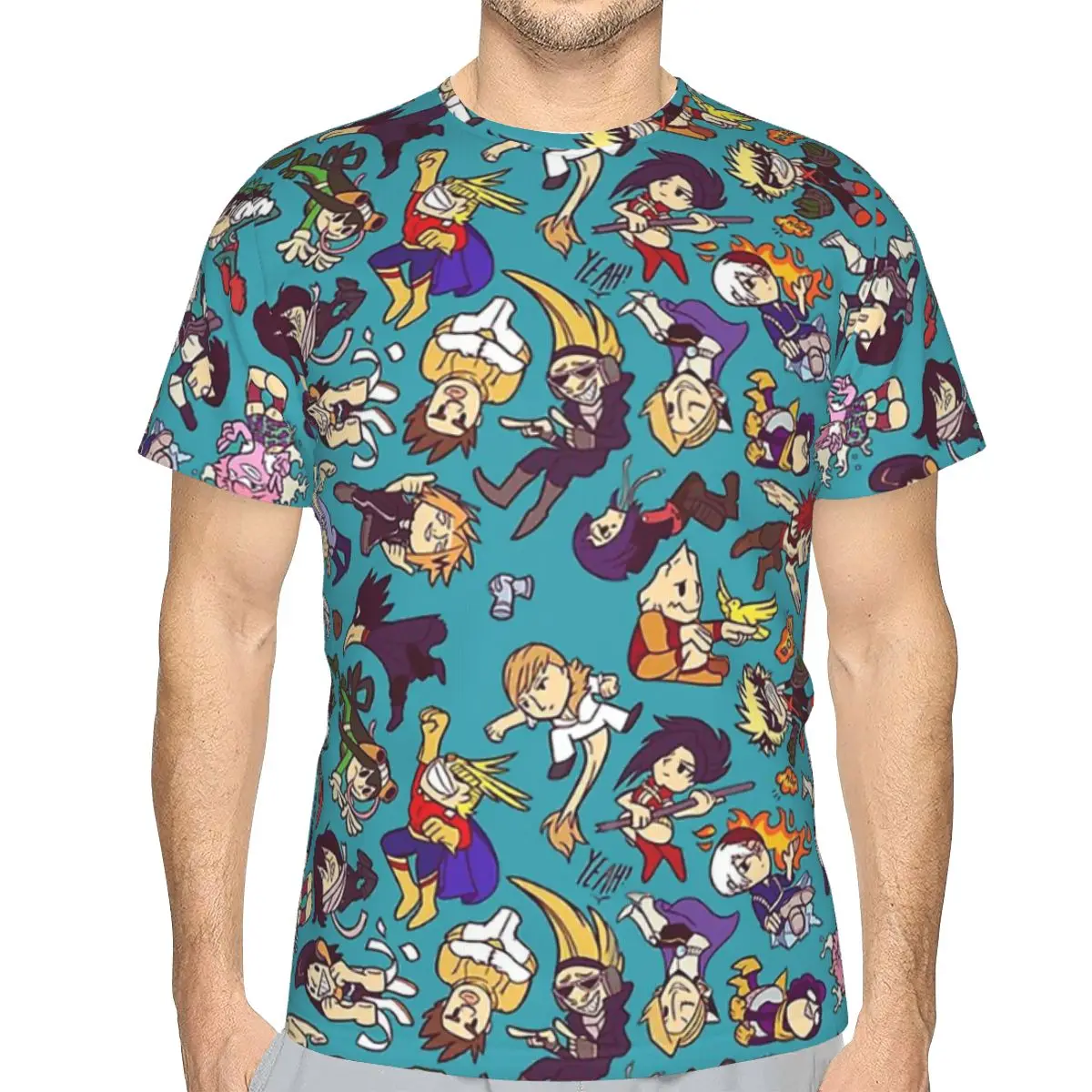 

Plus Ultra Pattern O Neck Polyester 3D TShirt My Hero Academia All Might Manga Original Thin T Shirt Man's Tops Individuality
