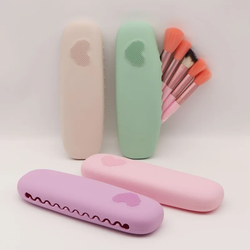 Силиконовая Сумка Для Хранения Кистей Макияжа Портативный Органайзер