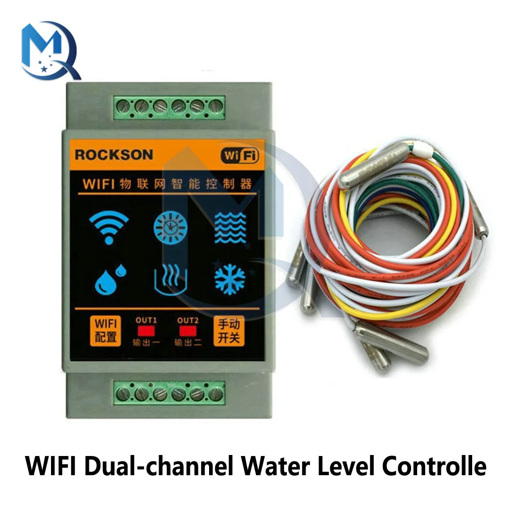 Tuya Smart Home Water Level Sensor WIFI Controller Leakage Flood Alarm Swimming Vape Tank Flow Detector System Leak Protection