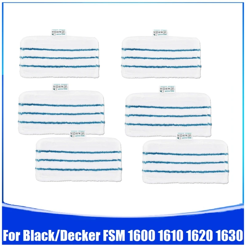 Mop Pads For Black/Decker Steam Mop FSM1600 1610 1620 1630 Washable Replacement Cleaning Mopping Cloth