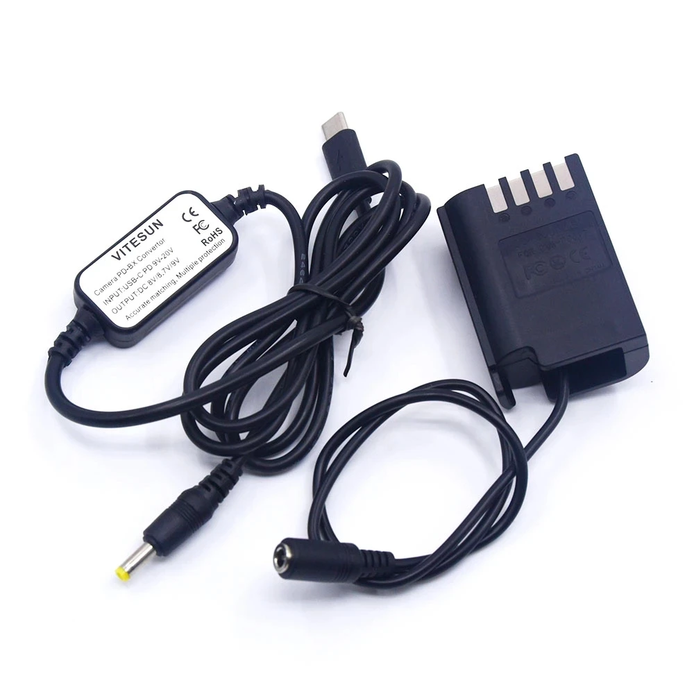 Поддельная батарея + преобразователь USB Type-C PD в кабель постоянного тока для