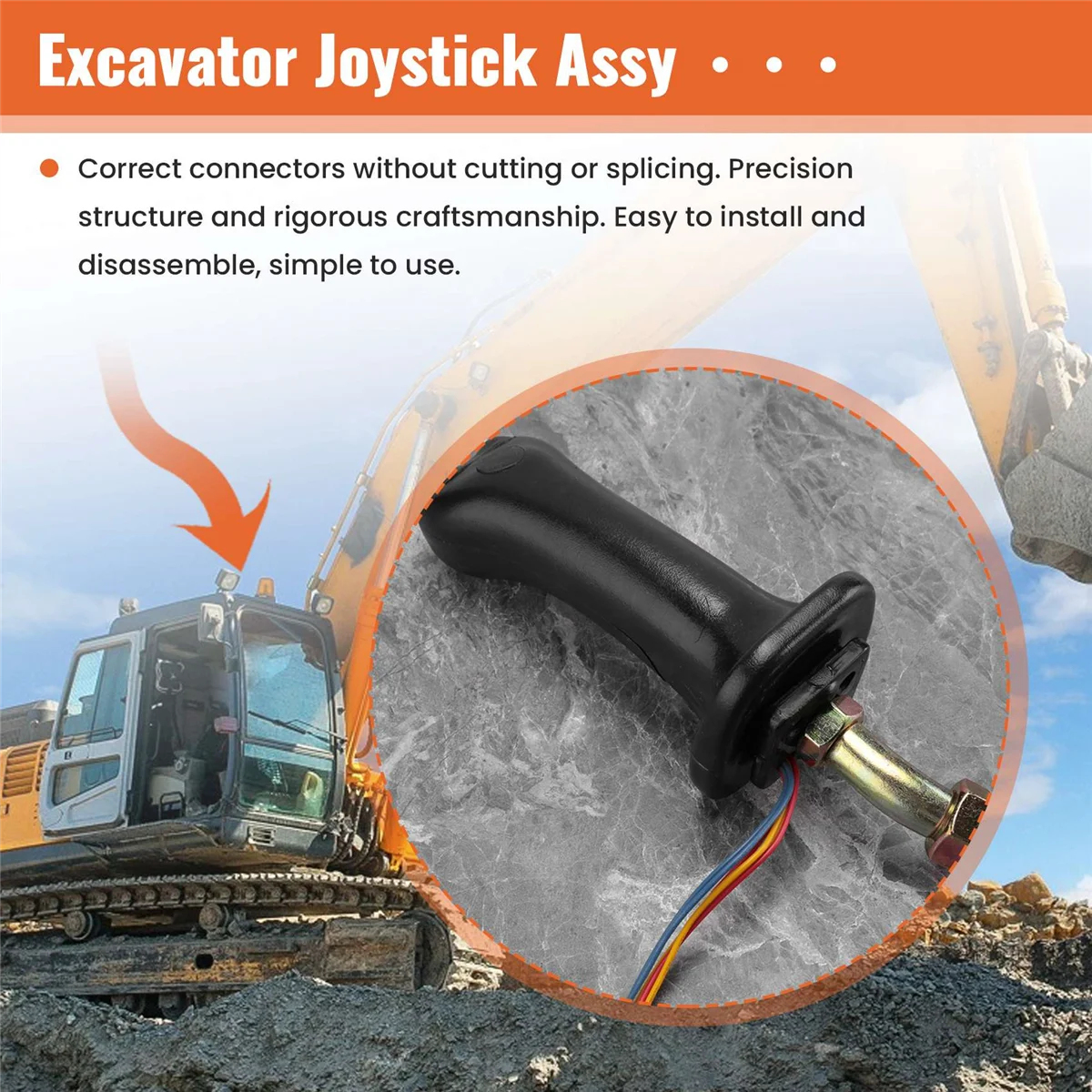 Рукоятка в сборе с 3 кнопками для Doosan DX150 215 225 300 370-9C левая