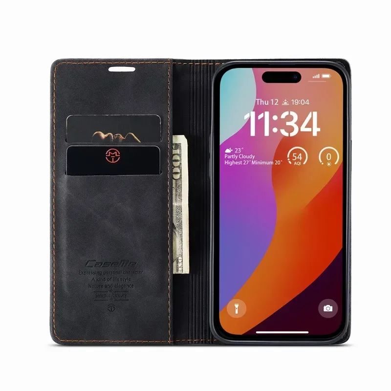 Чехол-книжка-кошелек для Iphone 15 14 11 Pro Max 13 12 Mini Leather Case на XR X XS MAX 6 7 8 Plus 5 S SE 2020 2022 Cover