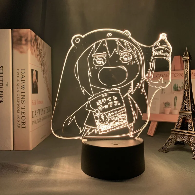 

Kawaii Doma Umaru 3D Night Light Mysta Himouto Umaru Chan Acrylic Stand Light Cute Room Decorative Bedside Ornament Friend Gift