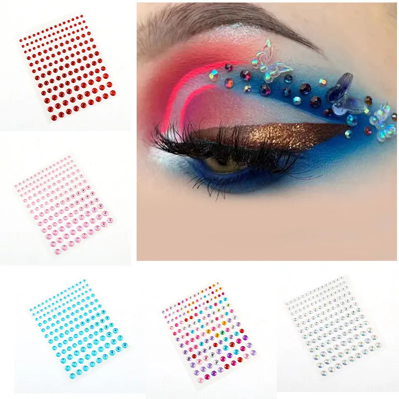 

Pearl Crystal Face Jewels Fashion Women Tattoo Diamond Makeup Eyeliner Sticker Headpiece Sticker Eyeshadow Makeup Eyes Sticker