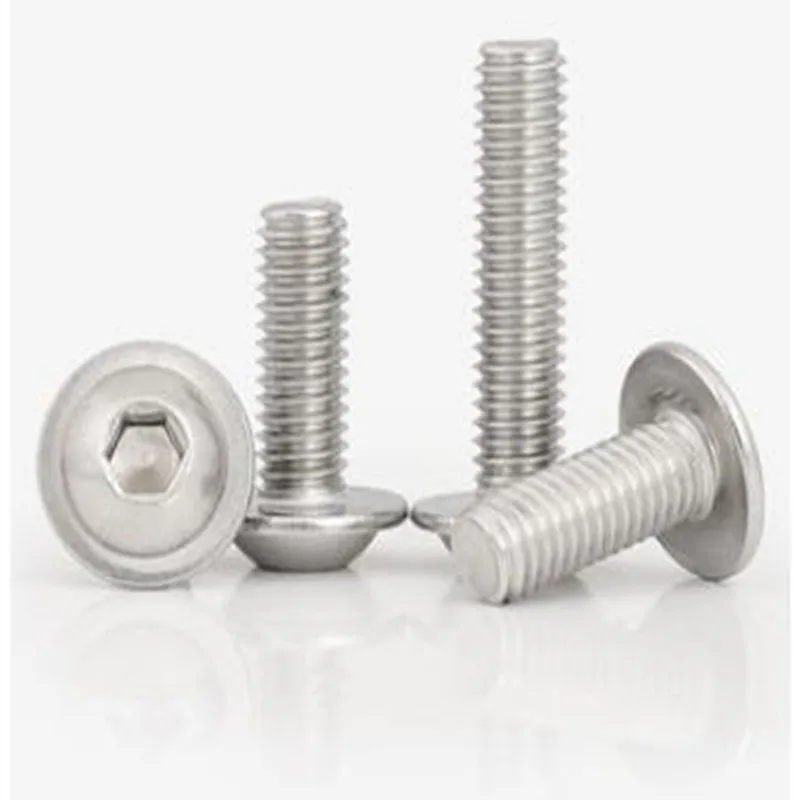 2-50PCS ISO7380.2 M2 M2.5 M3 M4 M5 M6 M8 M10 304 Stainless Steel Hexagon Socket Button Head Screws With washer Collar Bolt  A2