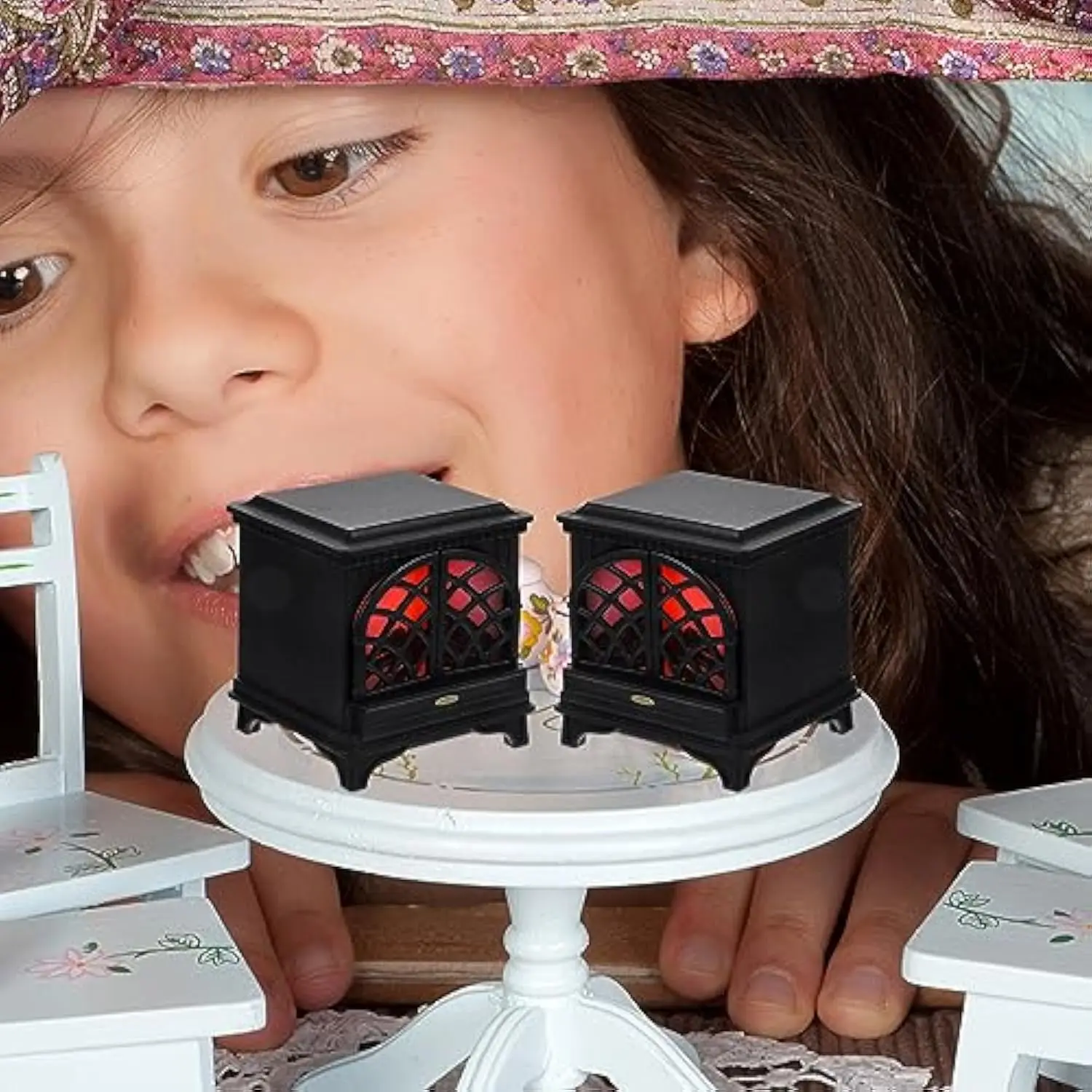 1:12 кукольный домик пластиковый камин украшение комнаты рождественские