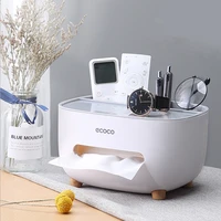home kitchen desk tissue case plastic cover abs tissue holder makeup cosmetic storage box organizer living room home decoration